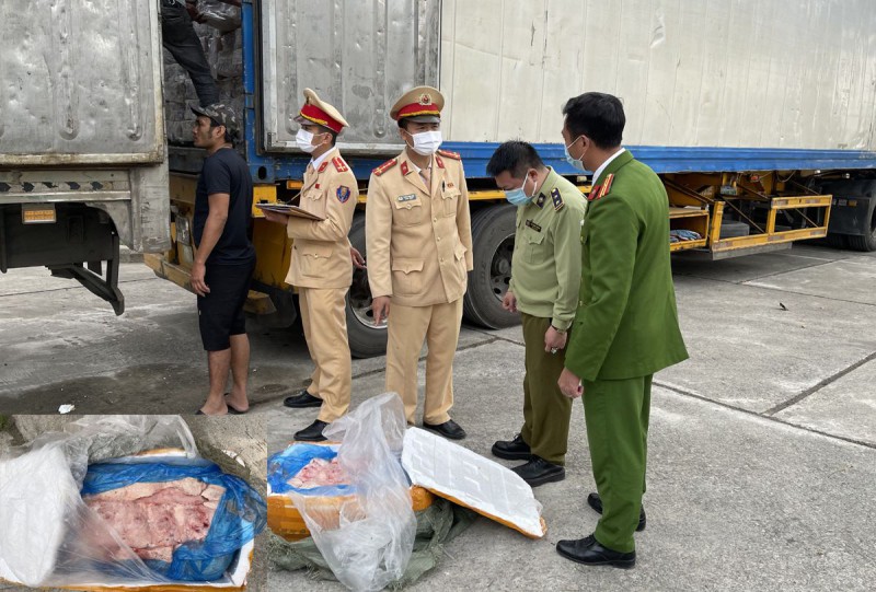 Thanh Hóa: Bắt giữ xe tải chở gần 10 tấn thực phẩm bẩn - Ảnh 1.