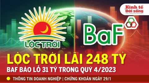 Bản tin Doanh nghiệp ngày 29/1: Lộc Trời lãi 248 tỷ, BAF báo lỗ gần 31 tỷ đồng trong quý 4/2023