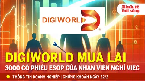 Bản tin Doanh nghiệp ngày 22/2: DGW mua lại 3.000 cổ phiếu của những nhân viên đã nghỉ việc