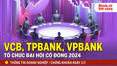 Bản tin Doanh nghiệp ngày 02/03: Vietcombank, TPBank, VPBank ...tổ chức ĐHĐCĐ thường niên 2024