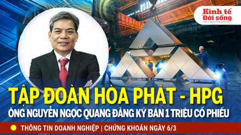 Bản tin Doanh nghiệp ngày 6/3: Ông Nguyễn Ngọc Quang giảm sở hữu tại HPG còn hơn 102,79 triệu CP.