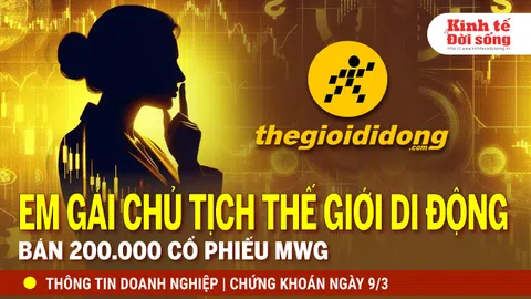 Bản tin Doanh nghiệp ngày 9/3: Em Chủ tịch HĐQT CTCP Đầu tư Thế giới di động bán 200.000 CP MWG