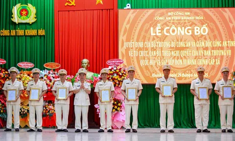 Khánh Hòa: Công bố tổ chức bộ máy mới Công an tỉnh sau sáp nhập với Ninh Thuận