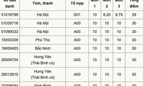 Cả nước có 9 thủ khoa đạt điểm tuyệt đối