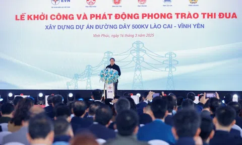 Thủ tướng dự lễ khởi công và yêu cầu hoàn thành đường dây 500 kV Lào Cai - Vĩnh Yên trong 6 tháng