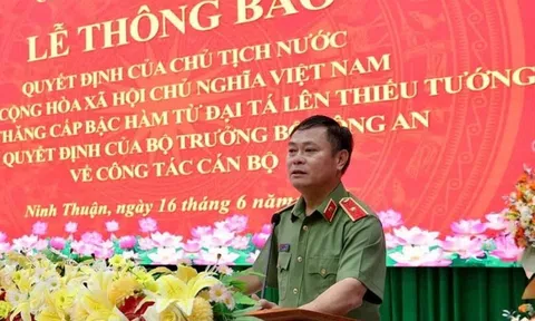 Giám đốc Công an Ninh Thuận nhận nhiệm vụ mới
