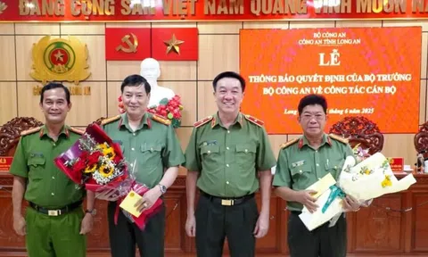 Hai Phó giám đốc Công an tỉnh Long An nhận nhiệm vụ mới ở Bộ Công an