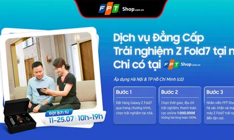 FPT Shop tiên phong mang Galaxy Z Fold7 đến tận nhà cho khách hàng trải nghiệm