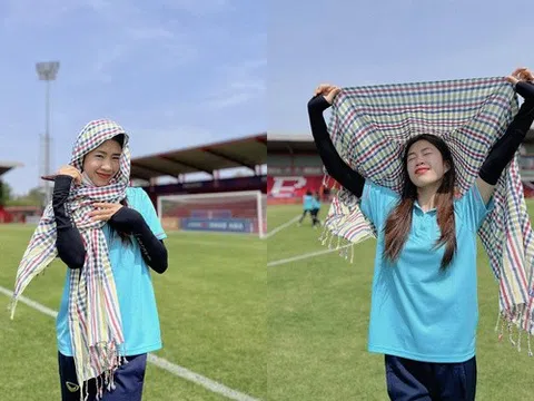 SEA Games 32 nóng như đổ lửa, hot girl bóng đá Thanh Nhã tung ảnh "làm đổ" fan