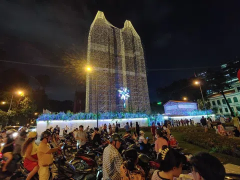 Nhà thờ Đức Bà lung linh chào đón Giáng sinh