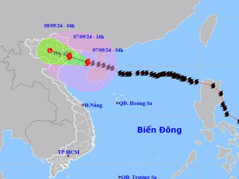 Bão Yagi mạnh cấp 14 cách Quảng Ninh - Hải Phòng 160 km