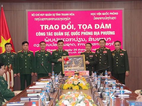 Đoàn học viên Quân đội Nhân dân Lào nghiên cứu thực tế tại tỉnh Thanh Hóa