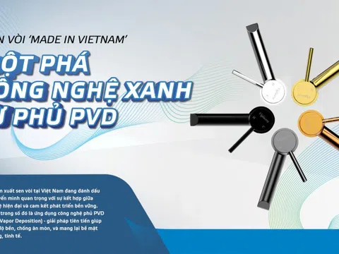 Sen vòi "made in Vietnam": Đột phá công nghệ Xanh từ phủ PVD