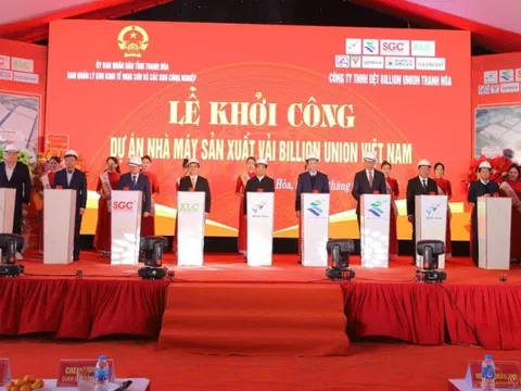 Khởi công dự án số 1 - Tổ hợp hóa chất Đức Giang Nghi Sơn và Nhà máy sản xuất vải Billion Union Việt Nam