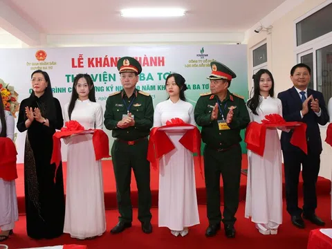 Khánh thành Thư viện số Ba Tơ do Công ty Lọc hóa dầu Bình Sơn tài trợ