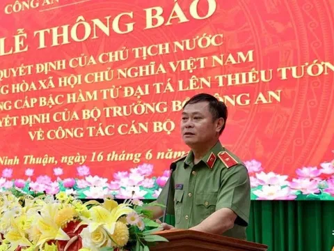 Giám đốc Công an Ninh Thuận nhận nhiệm vụ mới