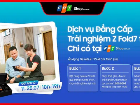 FPT Shop tiên phong mang Galaxy Z Fold7 đến tận nhà cho khách hàng trải nghiệm