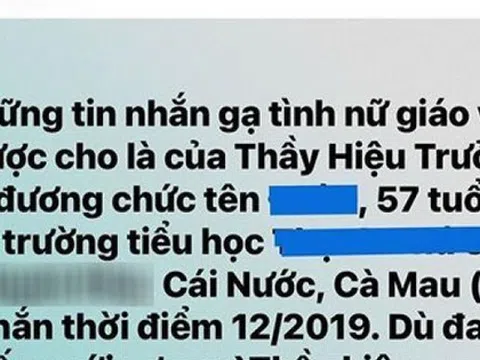 Kiểm điểm hiệu trưởng nhắn tin nội dung nhạy cảm với nữ giáo viên