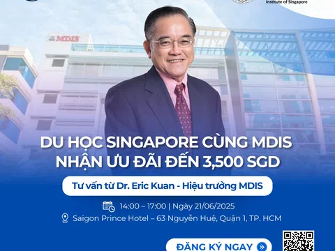Hiệu trưởng Học viện MDIS Singapore đến TP.HCM: Cơ hội nhận học bổng đến 8.000 SGD và tư vấn du học trực tiếp